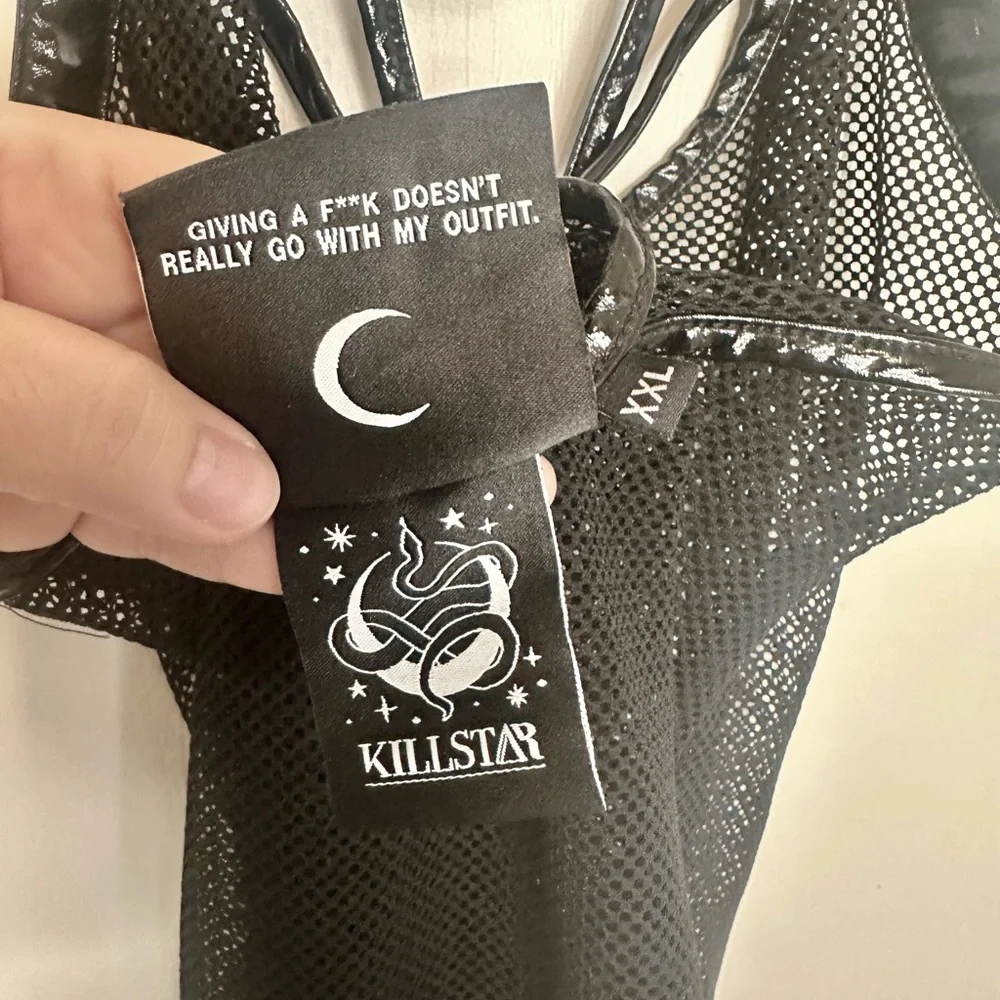 KILLSTAR Black Mesh Strappy Bodysuit - Picture 3 of 5